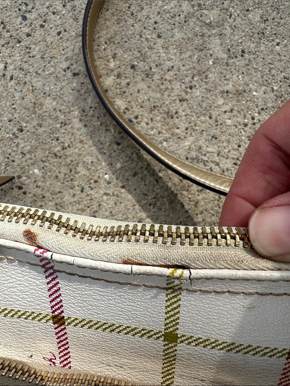 Coach White Multicolor Plaid Crossbody with Gold Accents - Picture 4 of 16